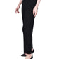 NY Collection Women's Petite Pull-On Straight-Leg Pants Black Size Medium