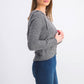 Crave Fame Juniors' Marled Fuzzy Pullover Hoodie Black Size Large