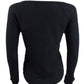 Ultra Flirt Juniors' Cozy Waffle-Knit Henley Top Black Size Medium