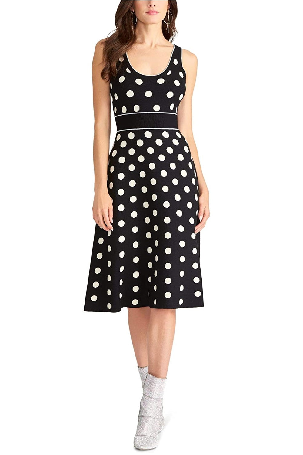 Rachel Rachel Roy Women's Polka Dot A Line Dress Black Size X-Large