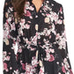Rachel Roy Women's Ally Floral-Print Belted Shirtdress Black Size Small