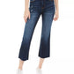 Indigo Rein Juniors' Ripped Cropped Flare-Leg Jeans Dark Blue Size 1