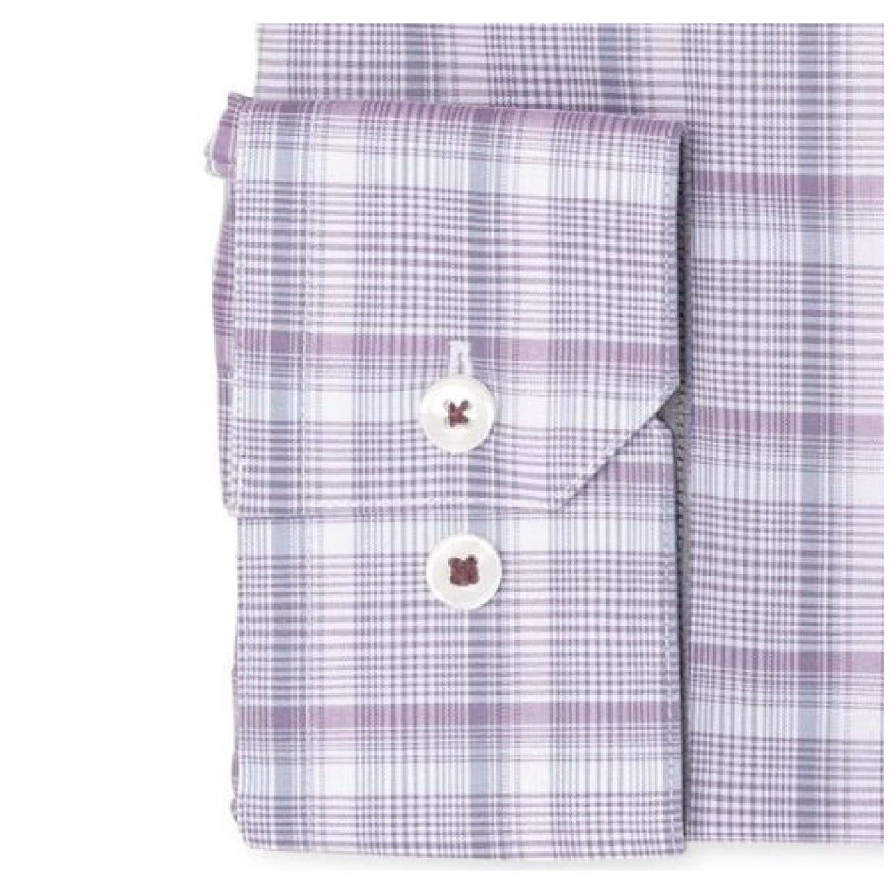 Ryan Seacrest Distinction Men's Amethyst Plaid Dress Shirt Light Purple Size 17 x 34-35"