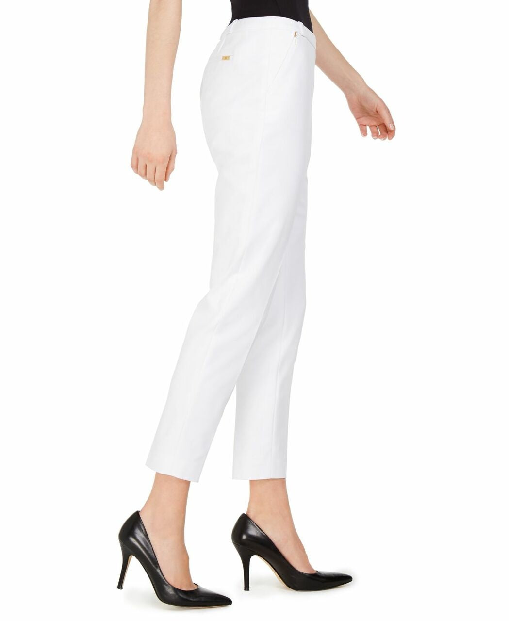 Calvin Klein Women's Slim-Leg Ankle Dress Pants White Size 10