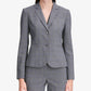 Calvin Klein Women's Glen Plaid Two-Button Jacket Silver Size 8