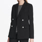 Calvin Klein Women's Scuba Double Breasted Jacket Black Size 2