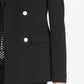 Calvin Klein Women's Scuba Double Breasted Jacket Black Size 2