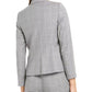 Calvin Klein Women's Windowpane Print Single Button Blazer Grey Size 6
