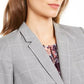Calvin Klein Women's Windowpane Print Single Button Blazer Grey Size 6