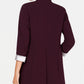 Calvin Klein Women's Roll Sleeve Open Front Blazer Purple Size 12