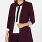 Calvin Klein Women's Roll Sleeve Open Front Blazer Purple Size 12