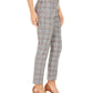 Calvin Klein Women's Plaid Cropped Pants Brown Size 14