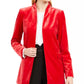 Calvin Klein Women's Long Velvet Blazer Medium Red Size 12