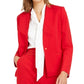 Calvin Klein Women's Single-Button Blazer Red Size 12