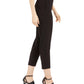 Calvin Klein Women's Piped-Trim Cropped Pants Black Size 4