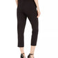 Calvin Klein Women's Piped-Trim Cropped Pants Black Size 8
