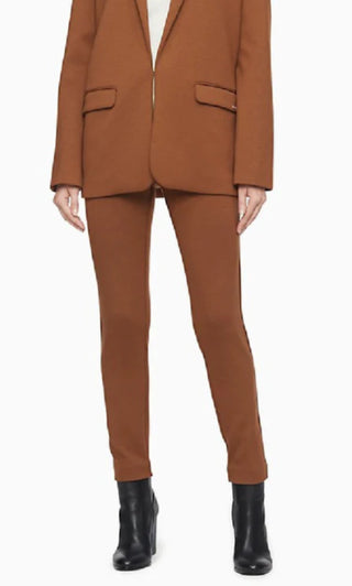 Calvin Klein Women's Pleated-Waist Slim-Fit Dress Pants Brown Size 6