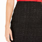 Calvin Klein Women's Metallic Tweed Pencil Skirt Black Size 8