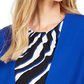 Calvin Klein Women's  Collarless Single-Snap Blazer Blue Size 4