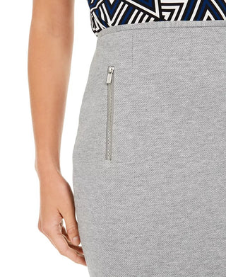 Calvin Klein Women's Zip-Pocket Pencil Skirt Gray Size 10