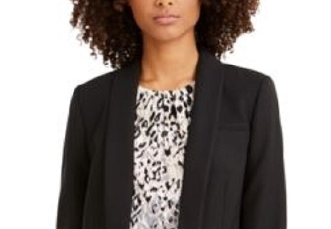 Calvin Klein Women's Parker Twill Blazer Black Size 4