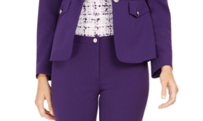Calvin Klein Women's One-Button Blazer Purple Size 2