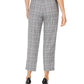 Calvin Klein Women's Plaid Tie-Waist Pants Silver Size 8