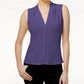 Calvin Klein Women's V-Neck Sleeveless Top Purple Size Medium