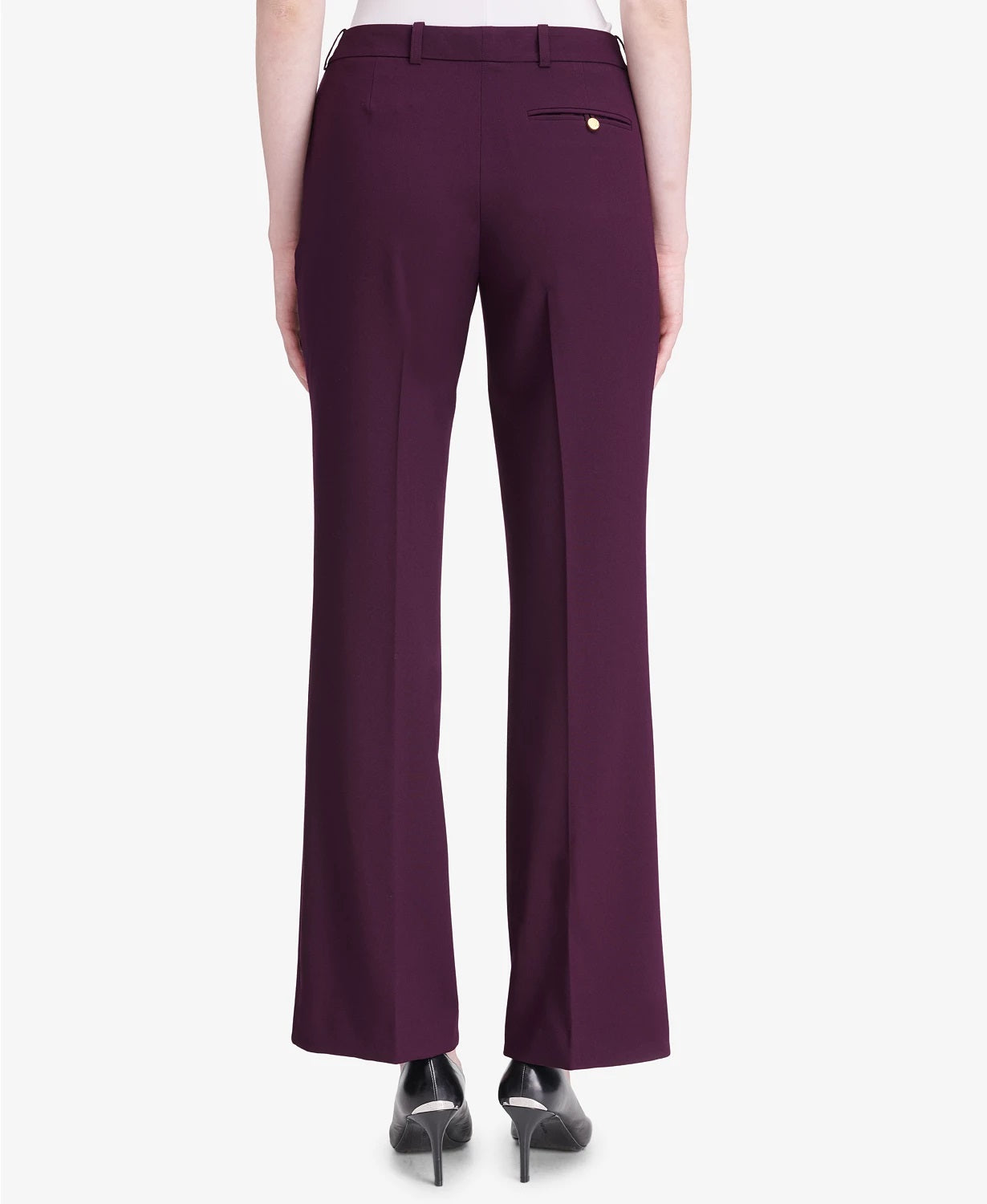 Calvin Klein Women's Modern Fit Trousers Purple Size 10