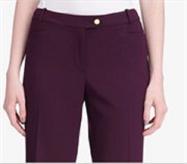 Calvin Klein Women's Modern Fit Trousers Purple Size 10