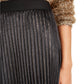 Lucy Paris Women's Pleated Velvet Skirt Gold Size Small