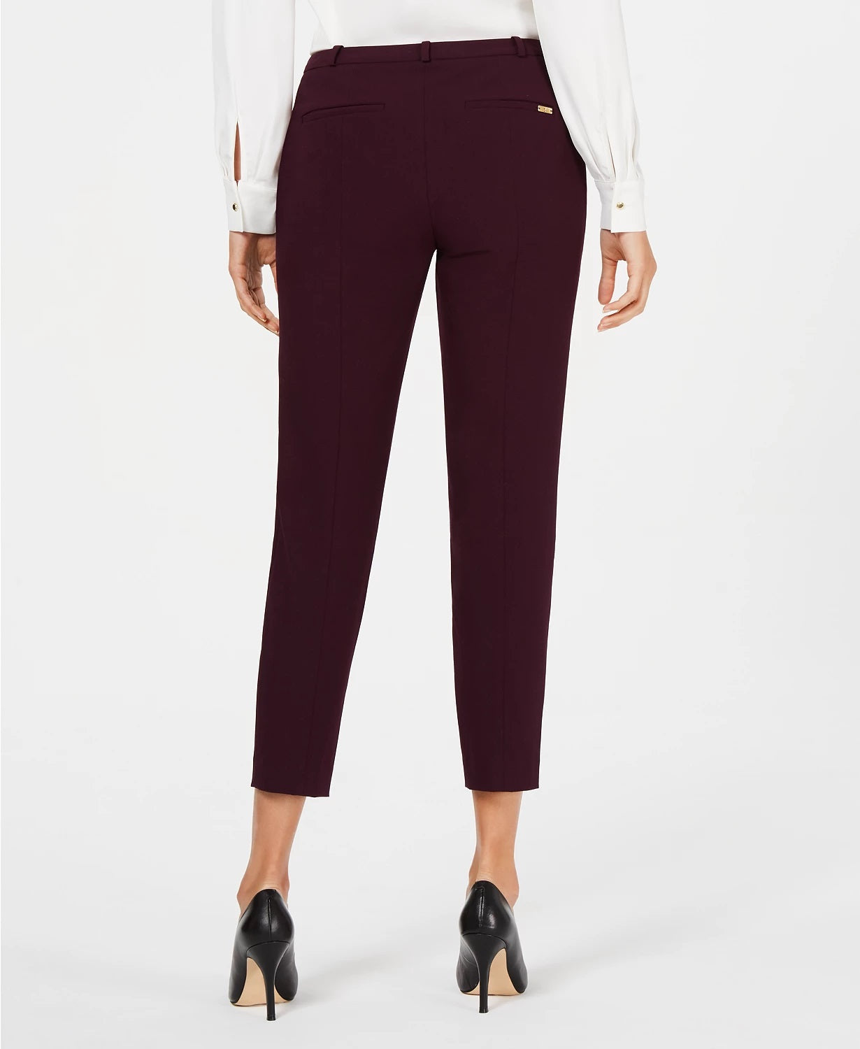 Calvin Klein Women's Highline Skinny Ankle Pants Purple Size 4 Petite