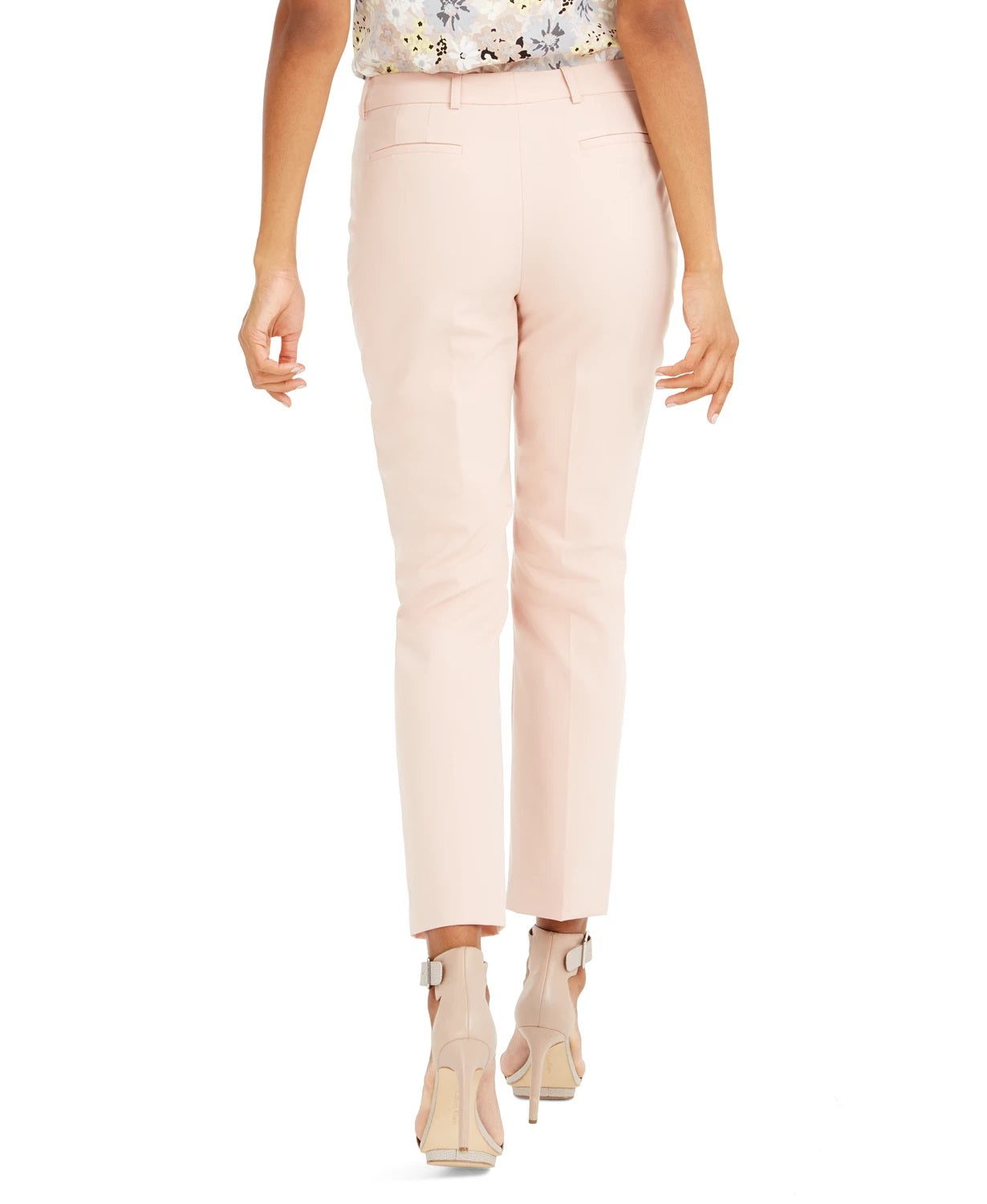 Calvin Klein Women's Petite Straight-Leg Dress Pants Pink Size 14 P