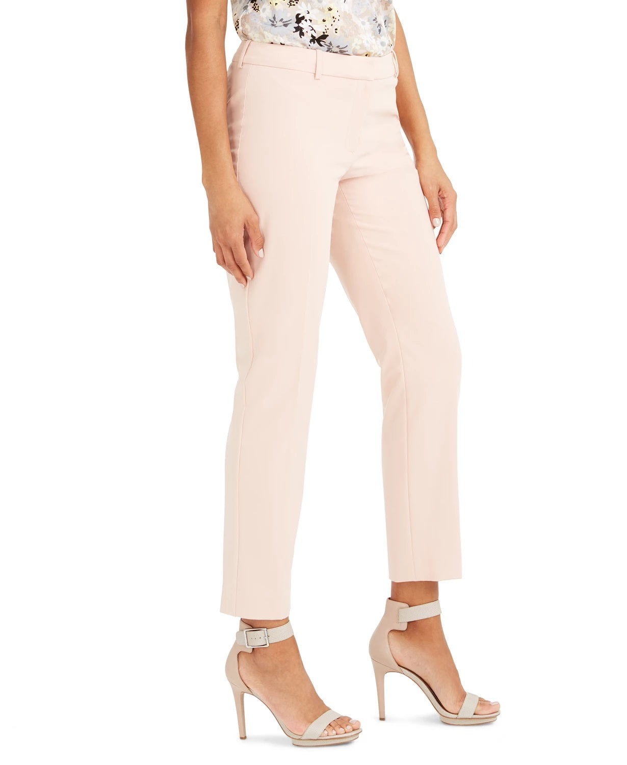 Calvin Klein Women's Petite Straight-Leg Dress Pants Pink Size 14 P