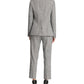 DKNY Women's Plaid Collarless Blazer Gray Size 6