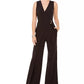 Vince Camuto Women's D Ring Belted Wrap Jumpsuit Black Size 14