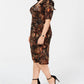 Connected Women's Trendy Plus Size Surplice Sheath Dress Rustcopper Size 18W
