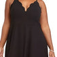 Speechless Women's Trendy Plus Size Scalloped High-Low Dress Black Size 1X