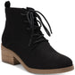 Style & Co Rizio Lace-Up Ankle Booties Women's Shoes Black Size 6 M