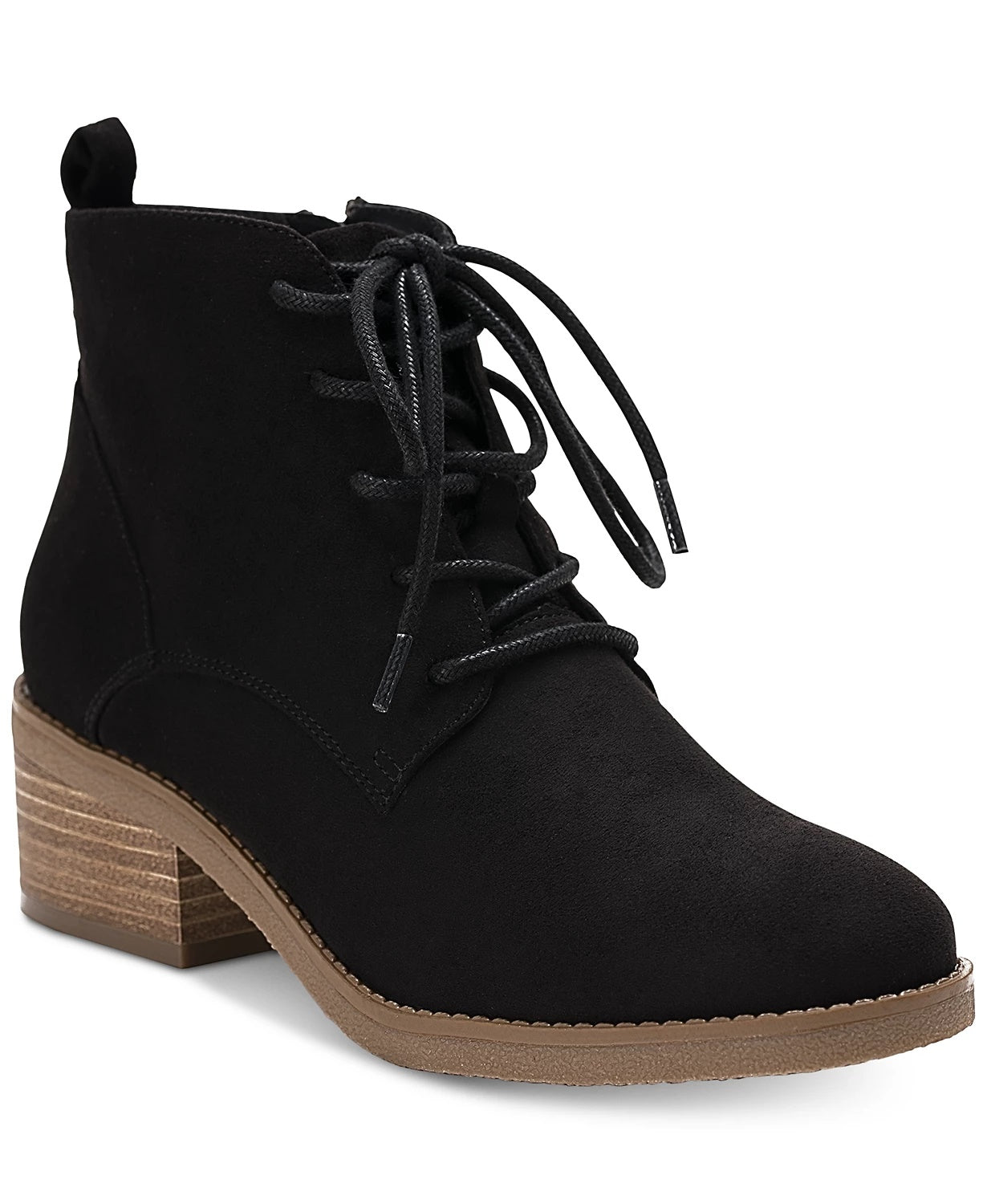 Style & Co Rizio Lace-Up Ankle Booties Women's Shoes Black Size 6 M