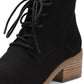 Style & Co Rizio Lace-Up Ankle Booties Women's Shoes Black Size 6 M