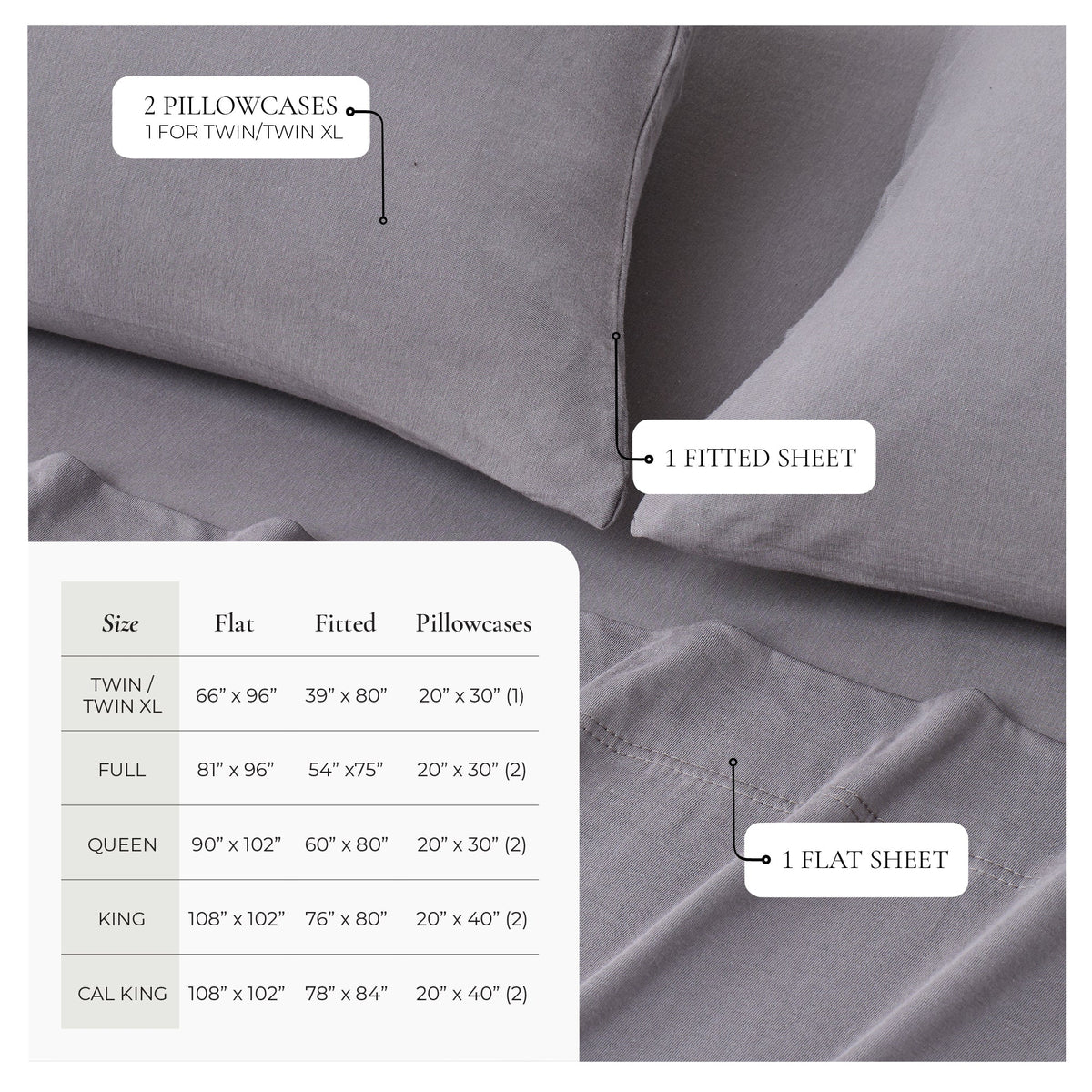 100% Organic Cotton Jersey Knit Sheets