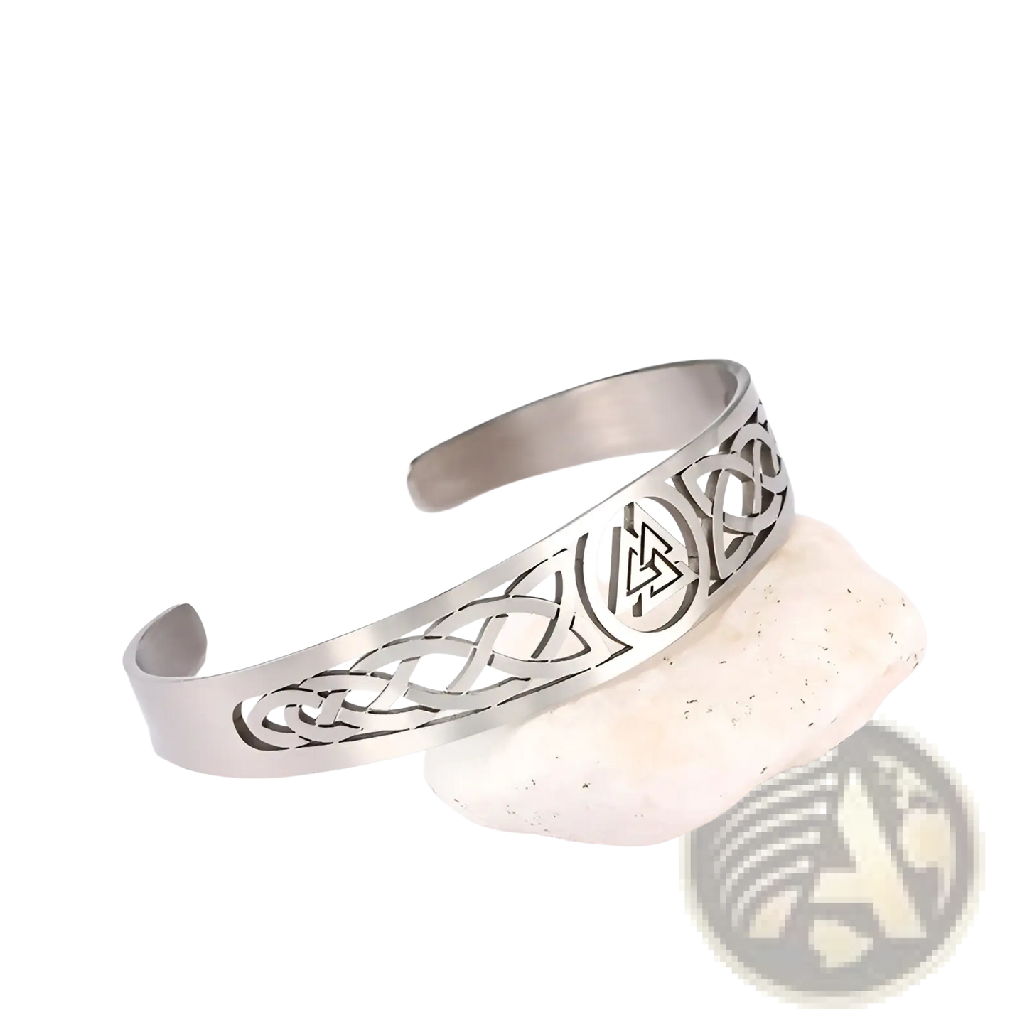 Valknut Celtic Knot Stainless Steel Cuff Bracelet