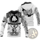 Valknut Norse Graphic 3d Print Zip Up Hoodie