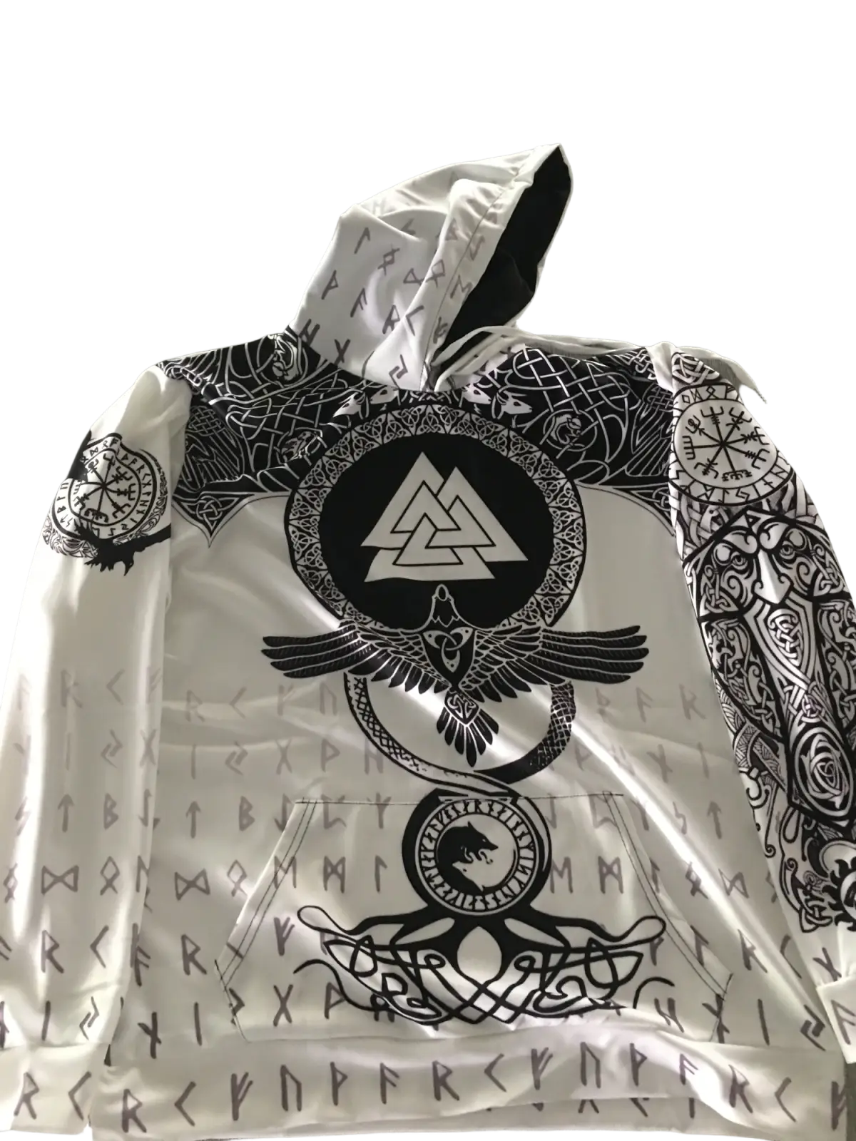 Valknut Norse Graphic 3d Print Zip Up Hoodie