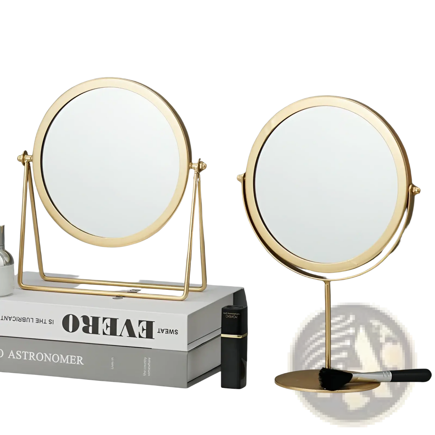 Vanity Mirror Round Metal Frame Makeup Desk Mirror
