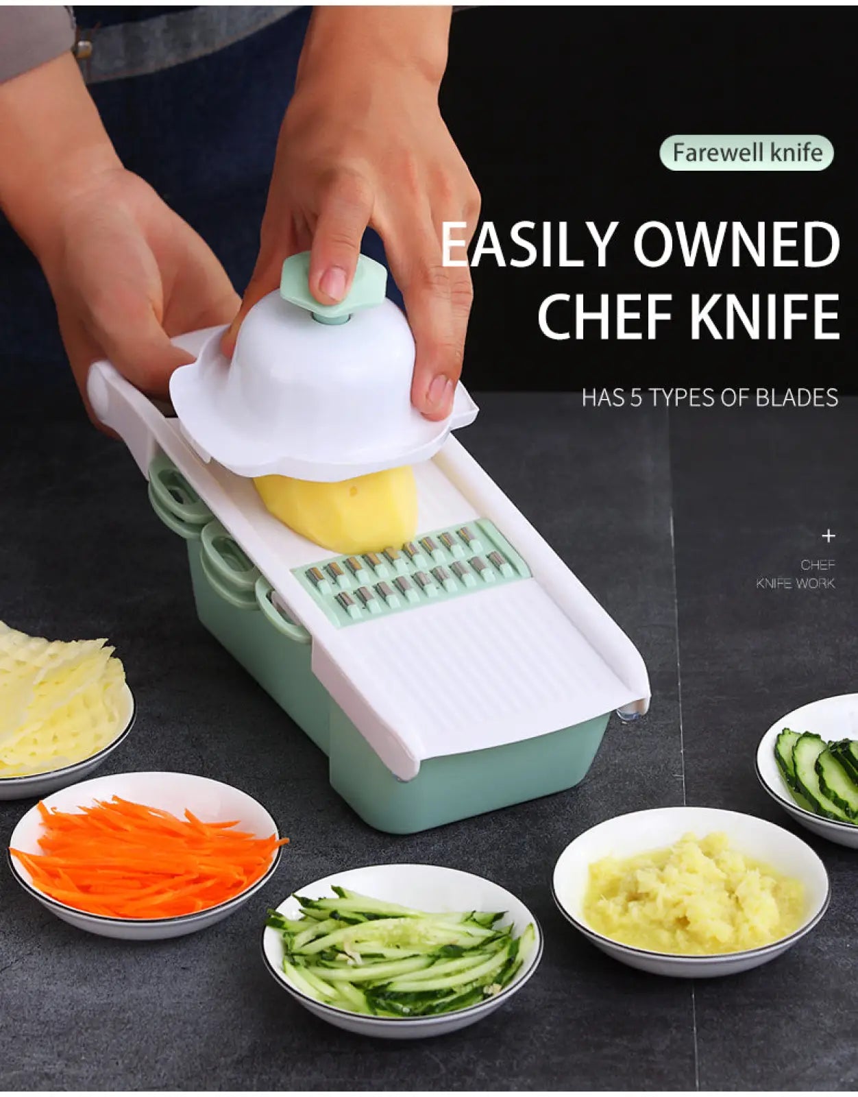 Vegetable Slicer Mandoline Grater with Blades