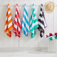 Cotton Velour Cabana Stripe Beach Towel - Novia Collection.