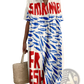 Vibrant Floral V-neck Short Sleeve Maxi Dress