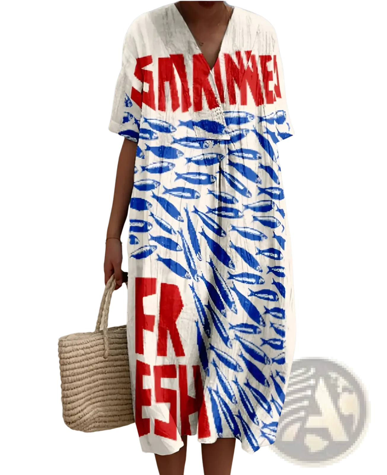 Vibrant Floral V-neck Short Sleeve Maxi Dress